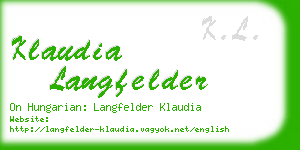 klaudia langfelder business card